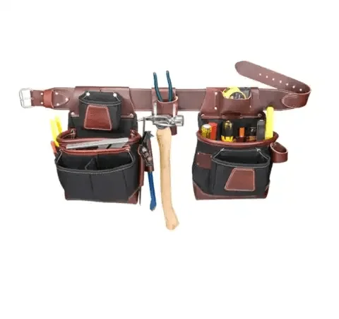 Wholesale High Quality Leather Canvass Custom Tool Bag Large Capacity Tool Holding bag For Electrician, Multi Tool Storing Bag