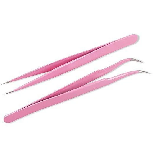 Eyelash Tweezers For Eyelash Extension High Quality Custom Logo Professional Eyelash Volume Tweezers