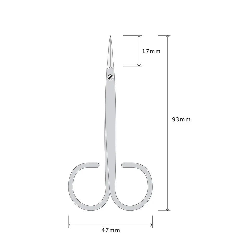 Cuticle Stainless Steel Manicure Pedicure Nail Care Scissors  Curved Blade For Ingrown Nail Cuticle Cuttings Scissor