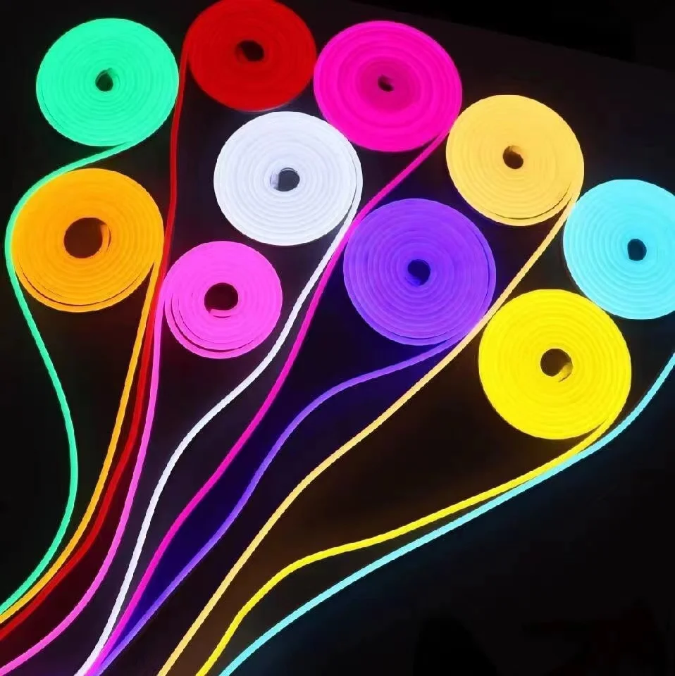 12V 2835 120LEDs/M 2.5cm 1cm Cuttable   Flexible Neon LED Strip Light Tape for Lighting signage
