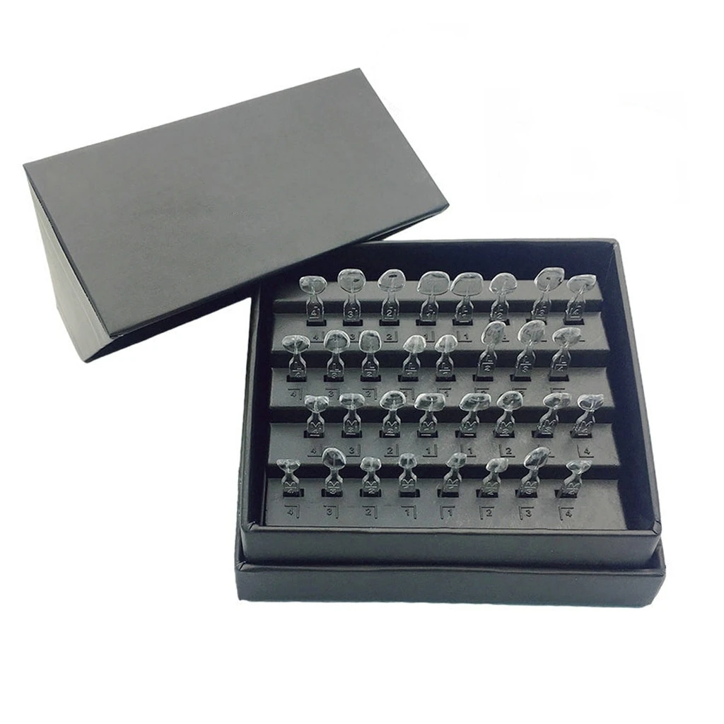 32pcs/Set Dental Veneer Mould Kit Different Shapes Veneers Mould Composite Resin Light Cure Front Teeth Mould Teeth Whitening