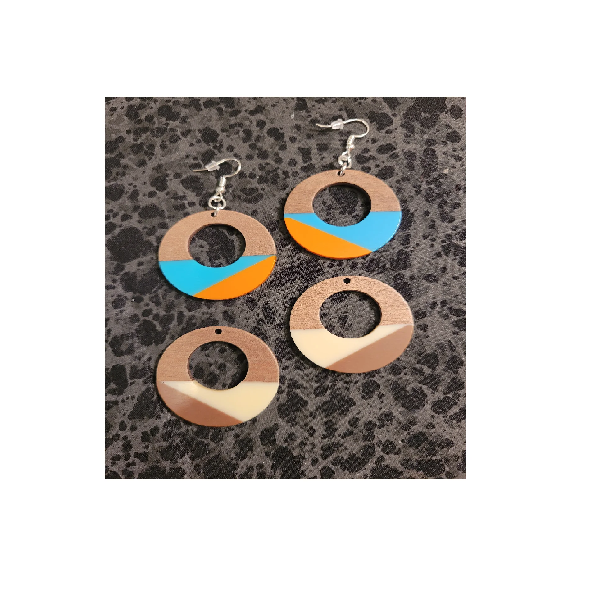 Handmade resin earrings real flower jewelry earrings as a gift for her and handmade use