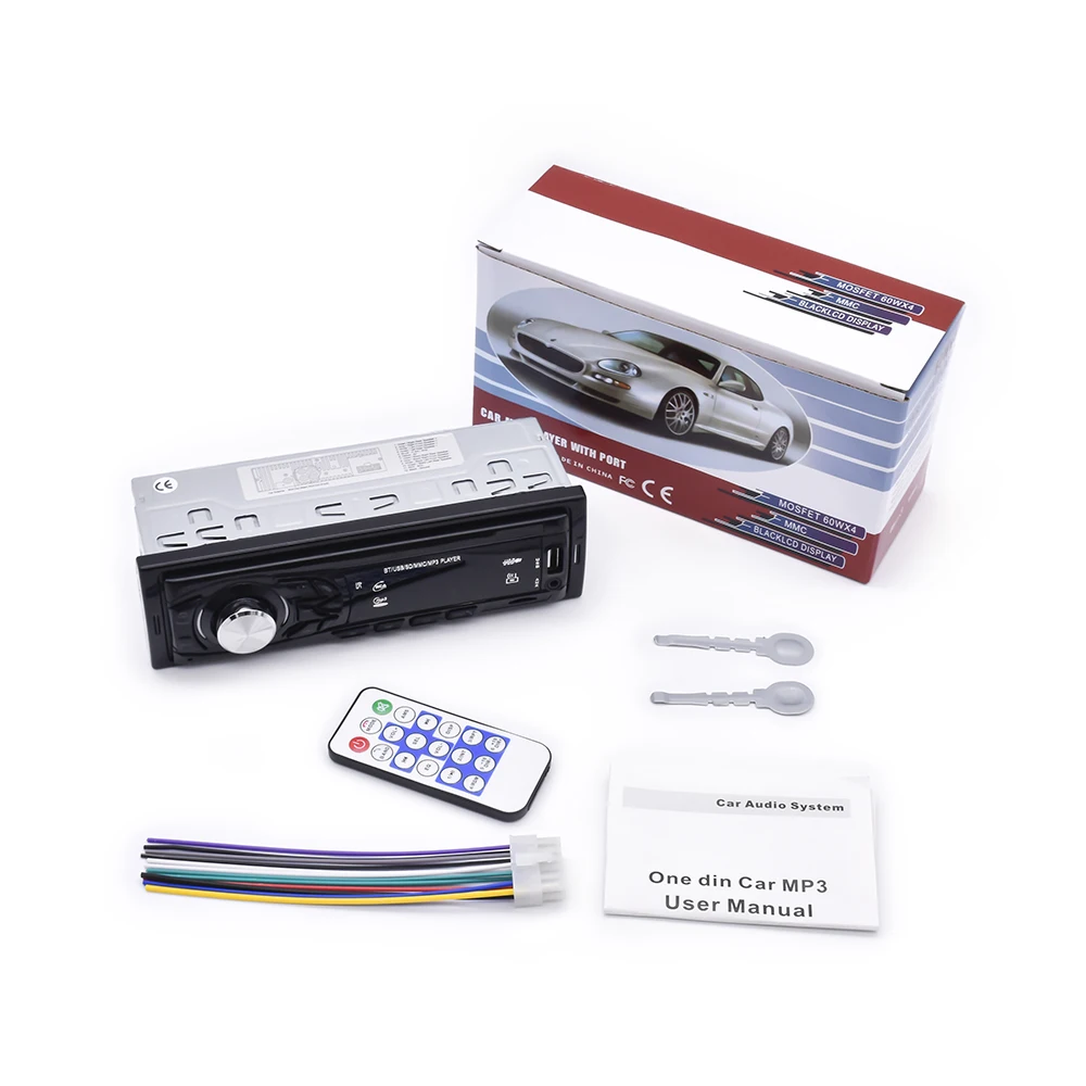 BT 1 Din USB MP3 Player Headunit Support Car Radio With Remote Control RCA Audio Subwoofer Car Stereo FM Radio