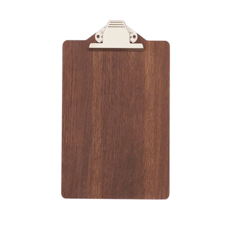 Custom Wooden Menu Board with Rubber Bands Solid Wood Clip-less Clipboard Restaurant Boards Menu Receipt Holder Check Presenter