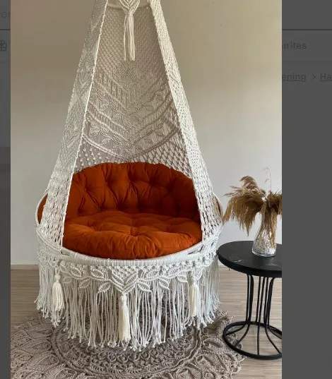 Best Selling Macrame Hammock Chair Macrame Round Swing