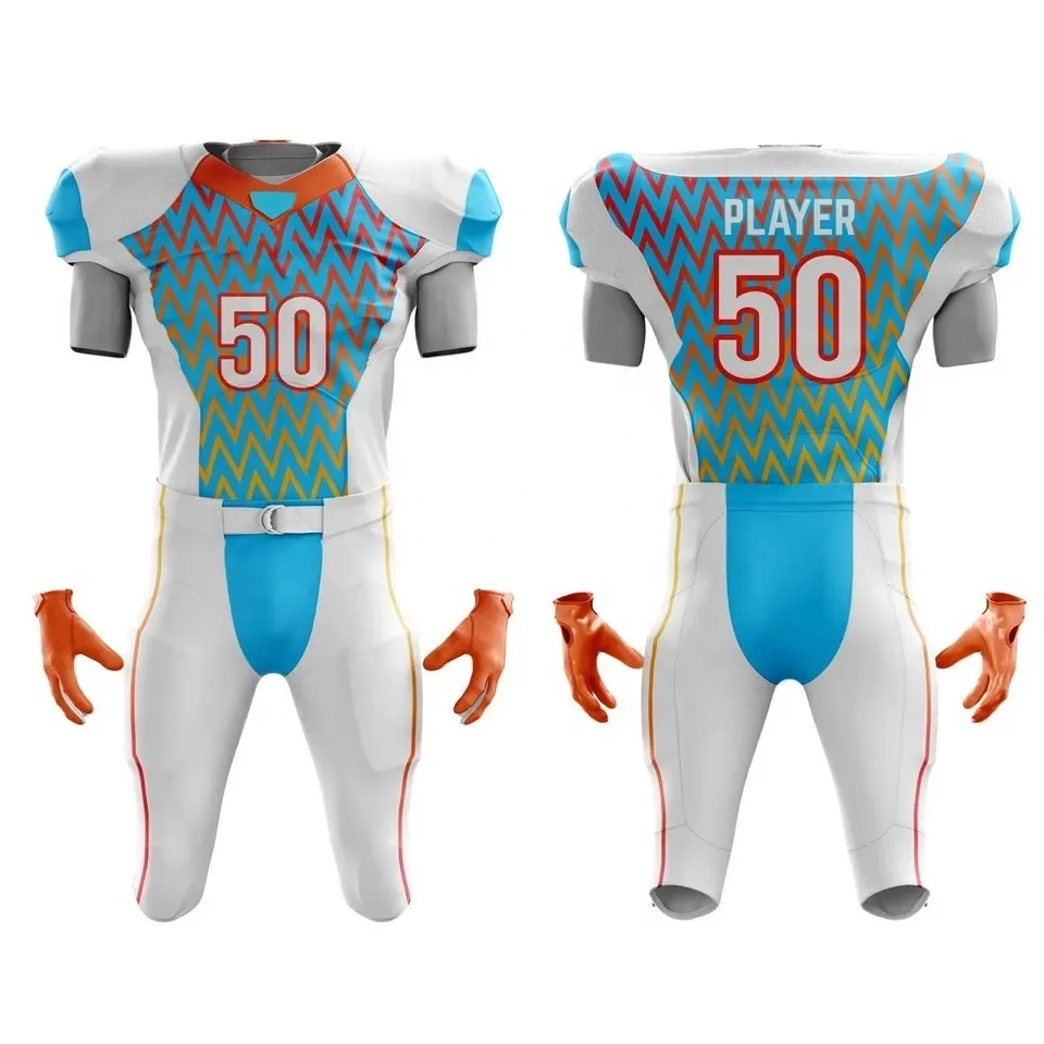 High Quality Custom Sublimation American Football uniforms Professional design breathable American Football Uniforms OEM
