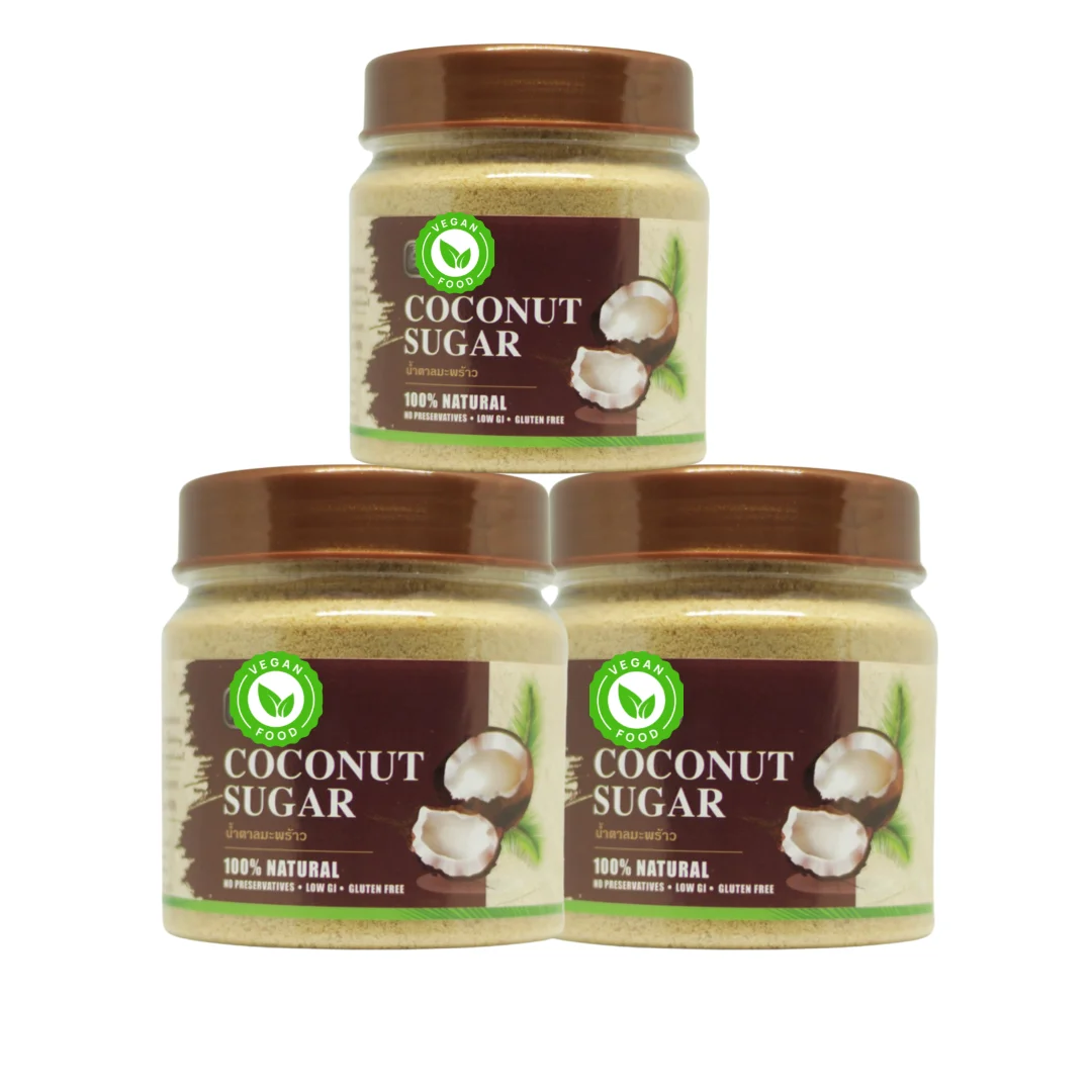 AD 300g Organic Coconut Blossom Sugar in Glass Jar Product of Thailand Wholesale Best Price