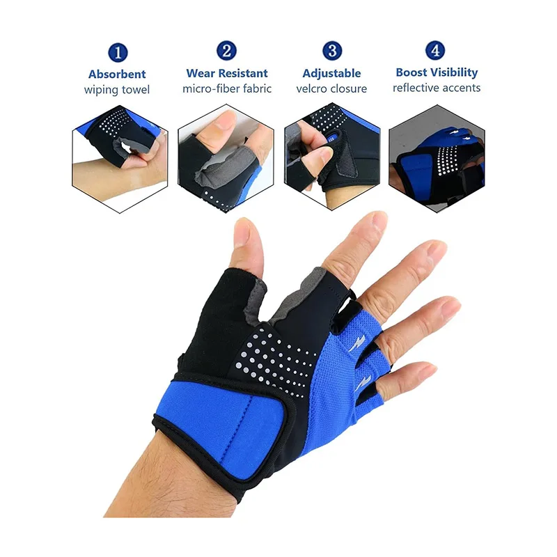 Unisex Screen Touch Friendly Cycling Gloves High Impact Anti-Slip Waterproof Leather Pads for Outdoor Sports OEM Available