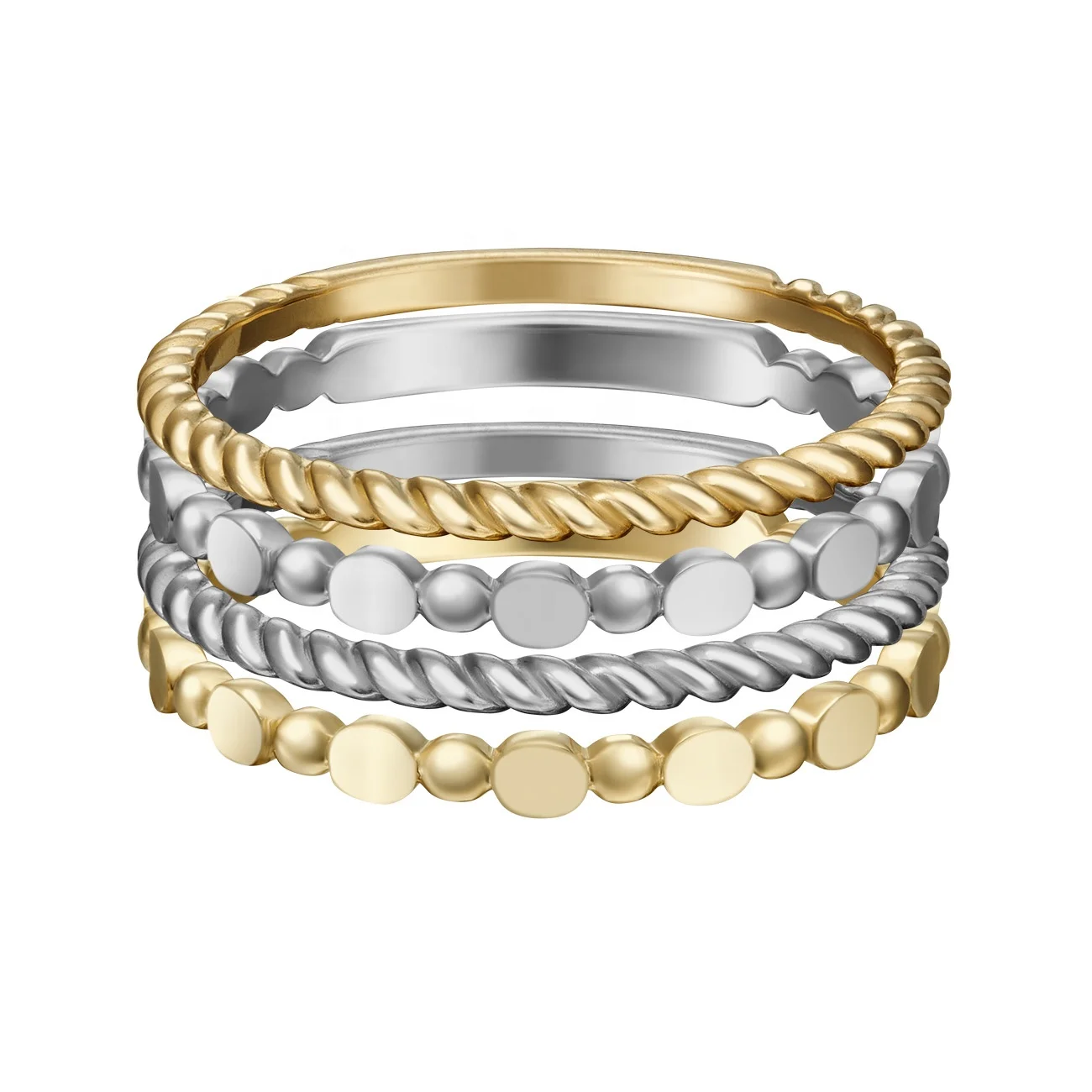 Transformer Ring 14K Rose Yellow White Gold Cubic Zirconia Custom Personalized Jewelry OEM ODM