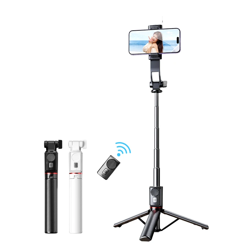 Wholesale 2024 Trend Products Wireless Blue-Tooth Travel Extension Filler Light Selfie Stick Outdoor Mobile Selfie Live Video