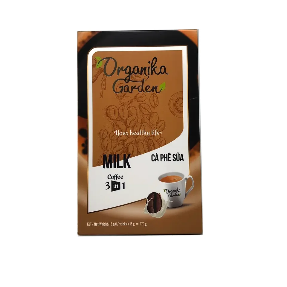 Best Manufacturer Sweet Box Packaging Coffee Instant Factory MA6 ORGANIKA COFFEE - MILK COFFEE 3 IN 1 Made From Viet Nam
