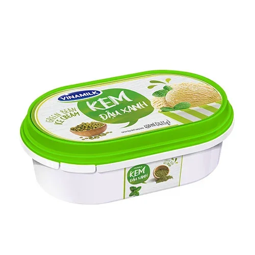 Vinamilk - Delicious Taste Ice Cream - Green Bean Flavor - Packing 450ml Per Box X 12 Boxes Per Carton HACCP HALAL BRC