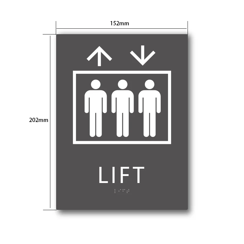 Hospital braille signs Hospital elevator ADA signage Braille indicators Tactile signs for elevator