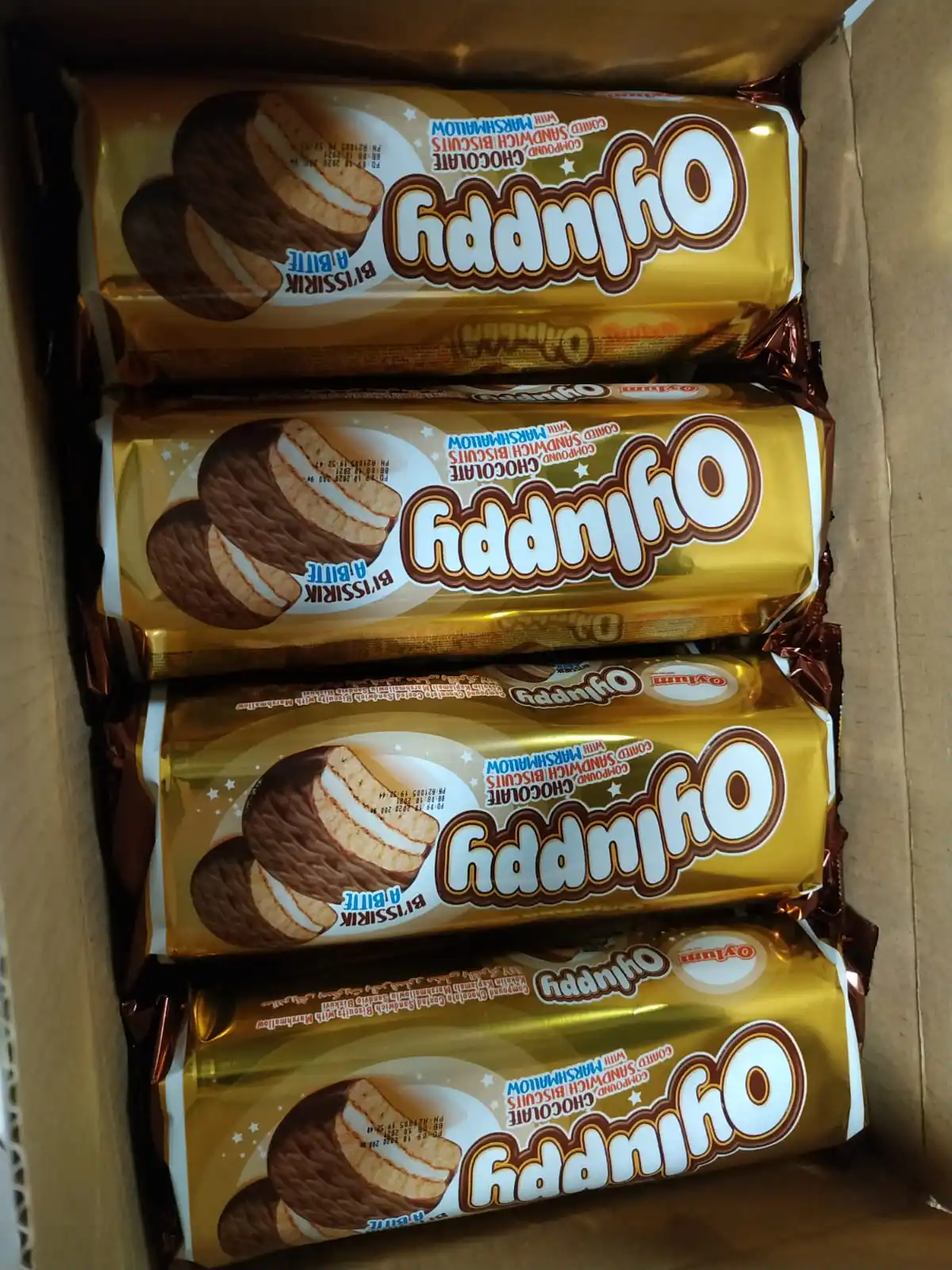 Super Quality Wholesale Product - Oyluppy Sandwich Biscuit with Marshmallow Bar Sweet Crispy Chocolate Coated