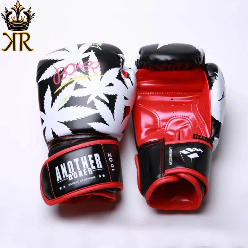 Professional 12oz Leather PU Boxing Gloves for Men Women Kids MMA Sanda Muay Thai Fighting Training Punching Glove