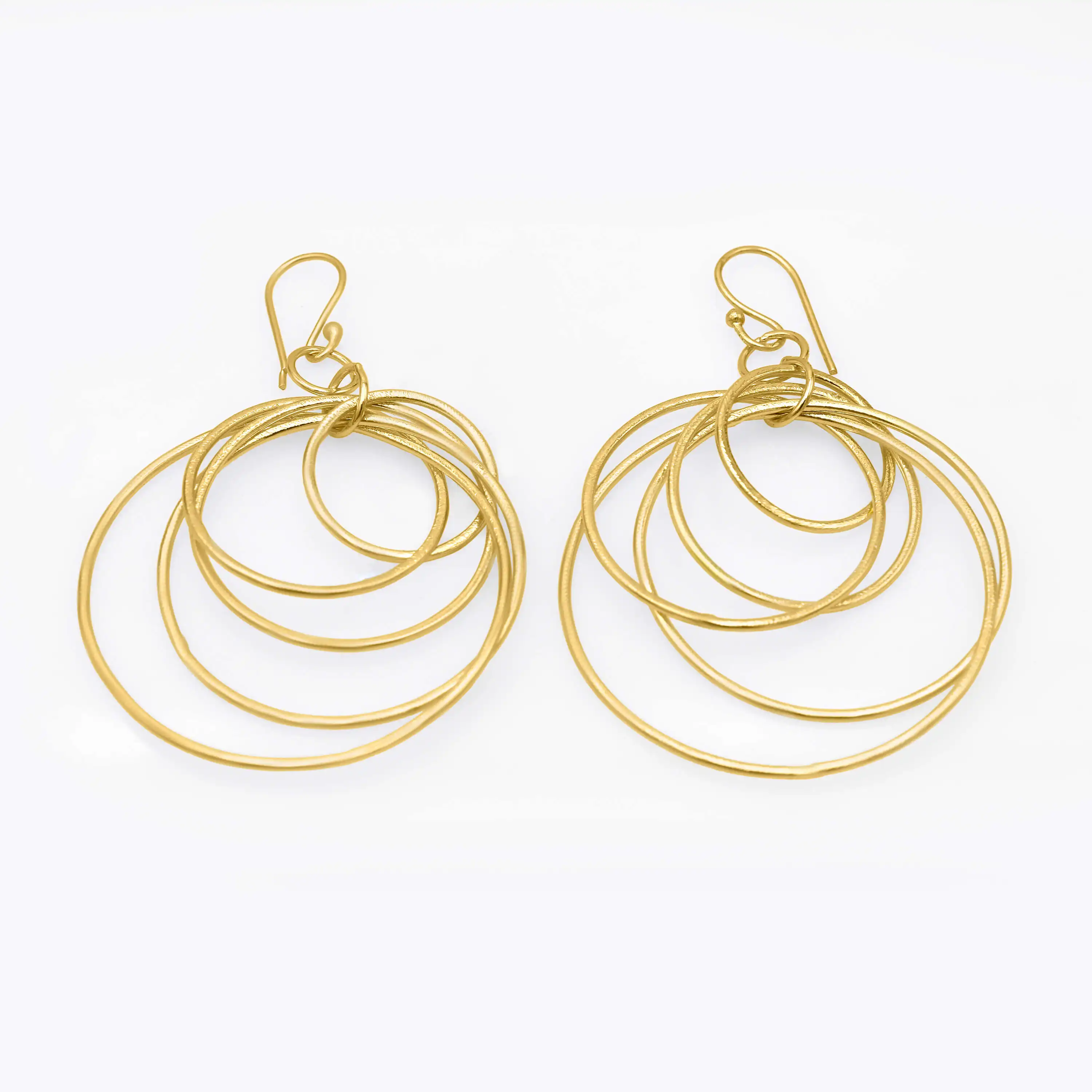 Circle bunch dangle drop hook earring 18k gold plated handmade fashion jewelry beautiful new collection wonderful earring gifts