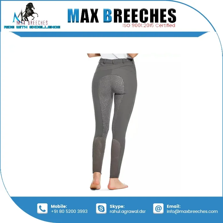 Wholesale Price Comfortable Horse Riding Kids Breeches Equestrian Clothing Jodhpurs with Silicone Printing Tight Type