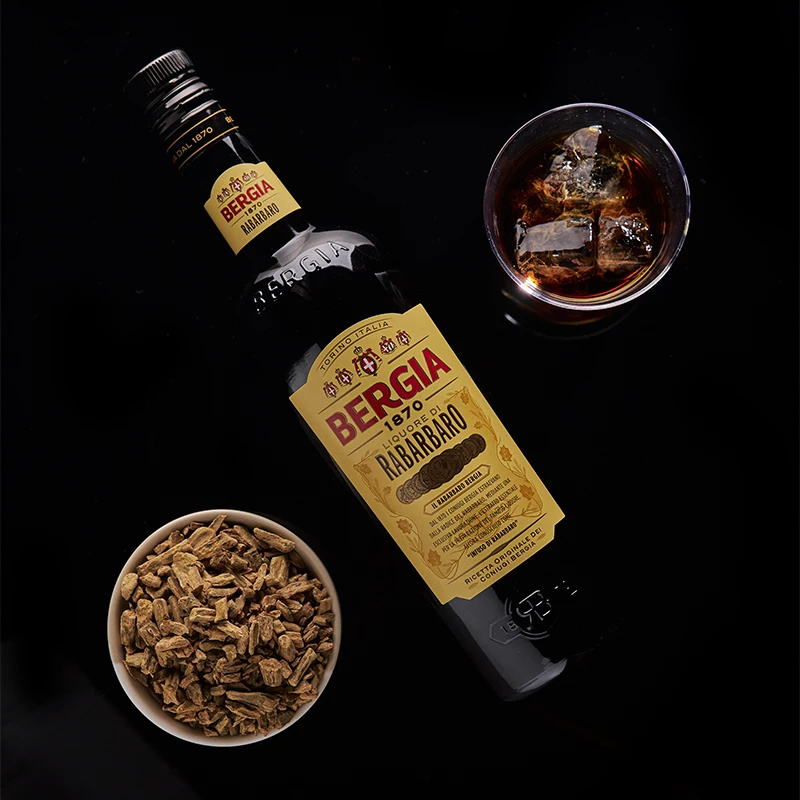 Высшее качество, Сделано в Италии, ликер ревеня, Bergia, бутылка 70 cl, готов для экспорта