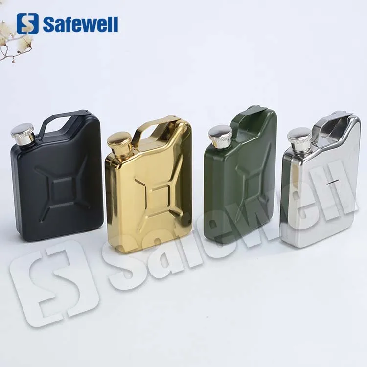 SWJC-42  5oz Stainless Steel Small Portable Jerry Can Shape Alcohol Bottle Flasks for liquor for men