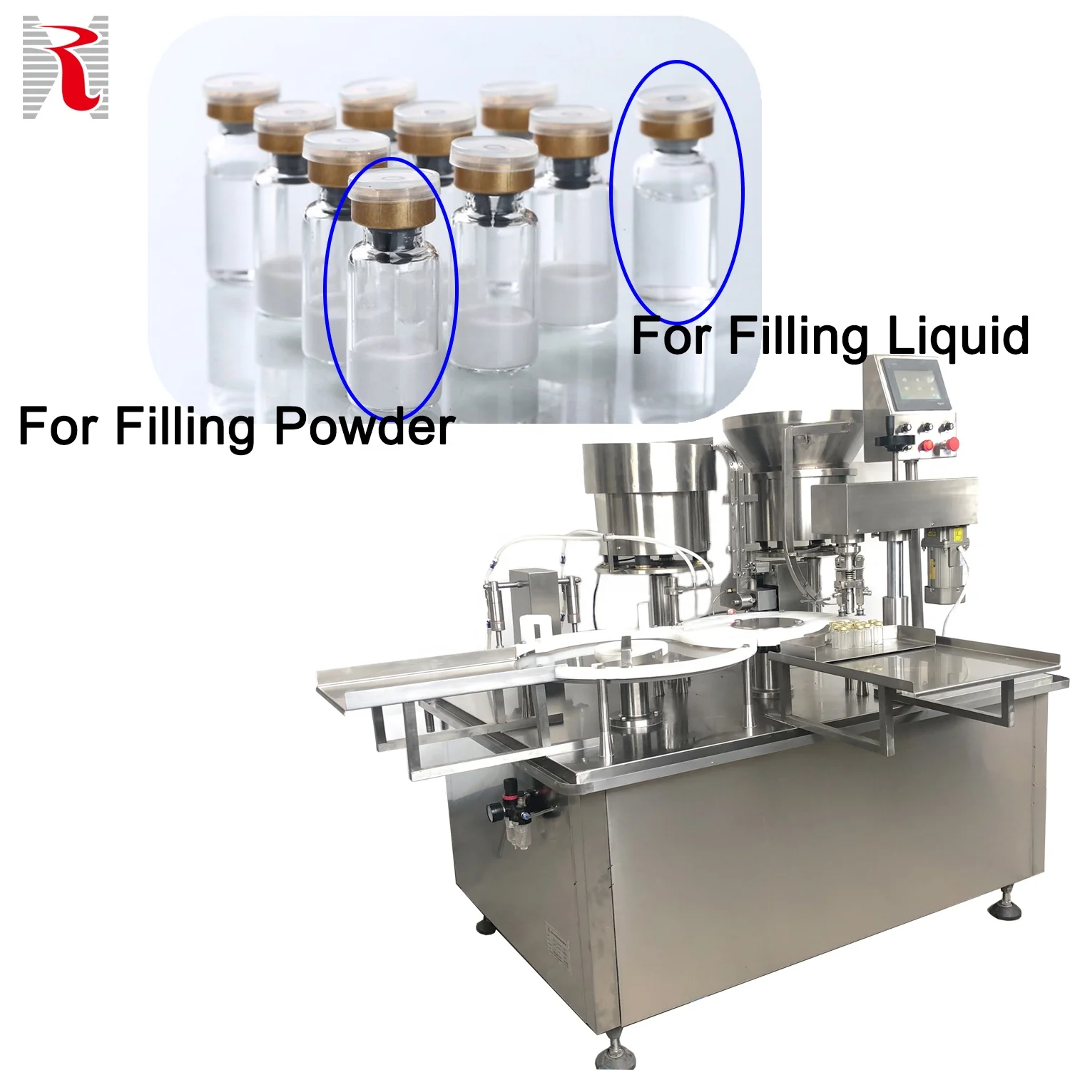 Small Glass Bottle Automatic Liquid Vial Pneumatic Filling And Capping Machine Cosmetic Perfume Filling Machine