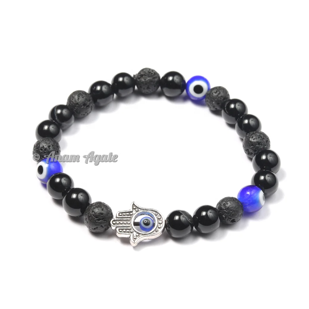 Evil Eye Chakra Beads Bracelets for Sale Buy Online Best Quality Natural Crystals Beads Bracelet Handmade Men Women Stretchy