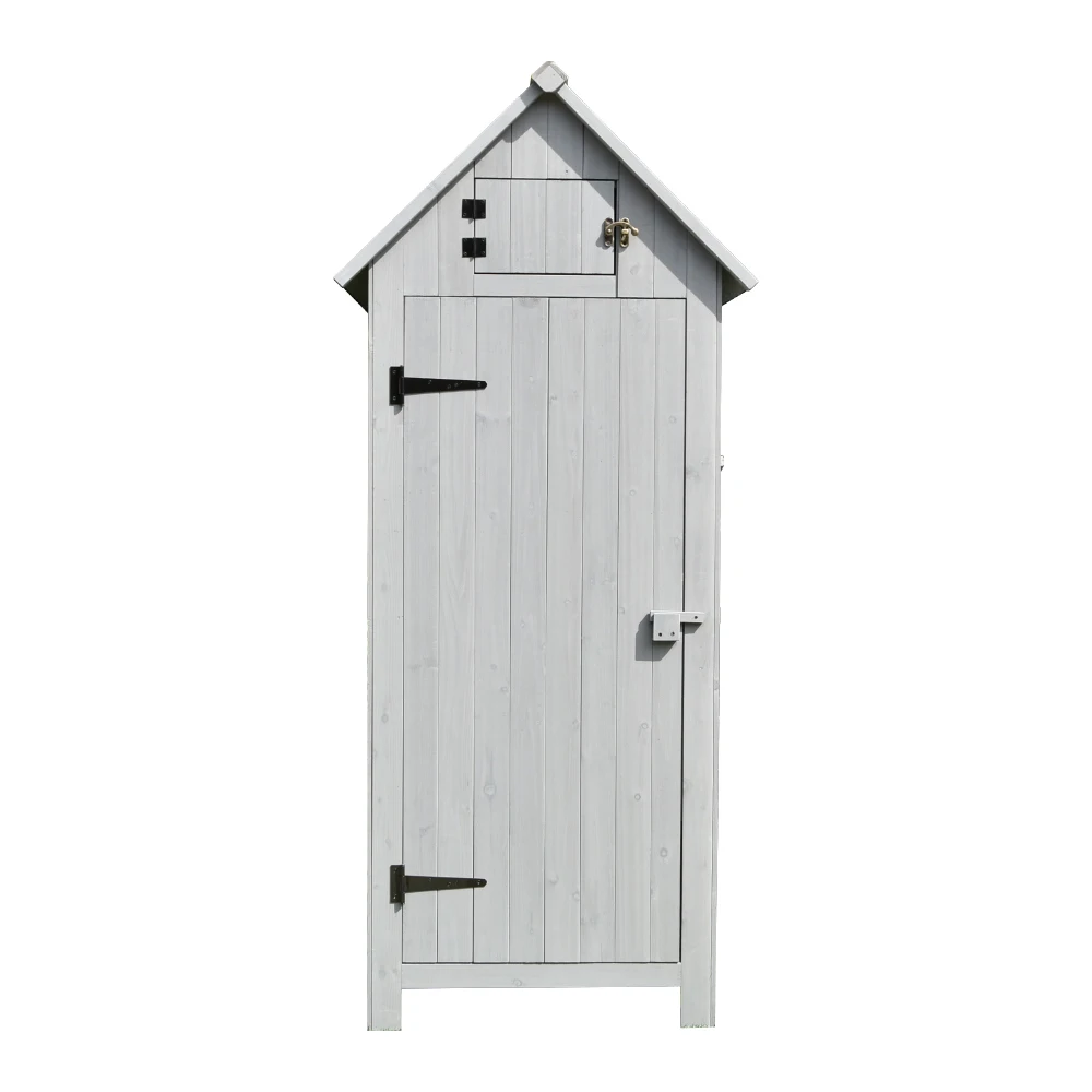 Gartenhaus aus Holz Storage Cabinet Wooden Brown Outdoor Garden Tool Shed