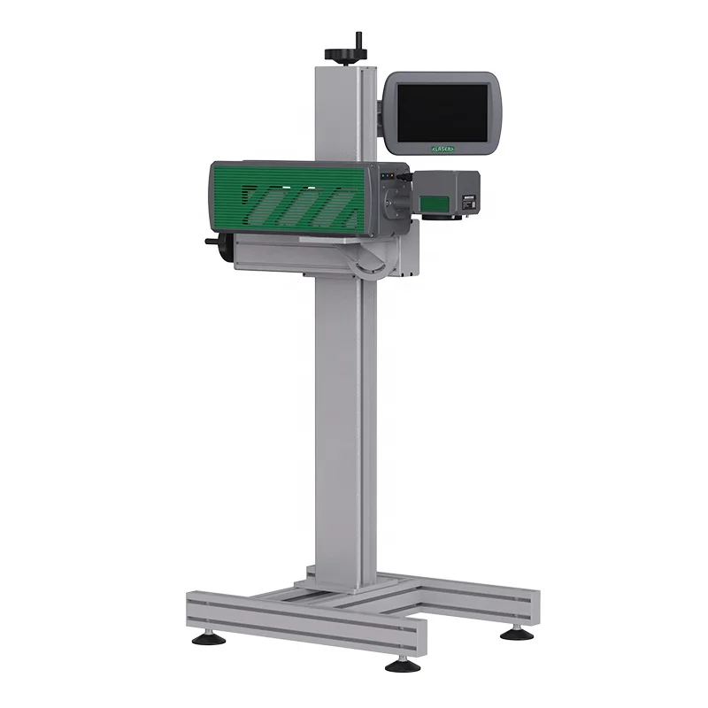 Online Flying CO2 Laser Printer Laser Marking Machine for PET Bottle EXP MFG Date Code