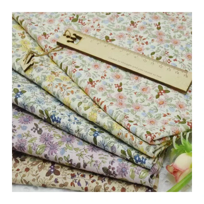 Manufacturer Soft Flower Pattern 100% Cotton Poplin Fabrics Material Printed Floral Cotton Fabric for Clothing Dress