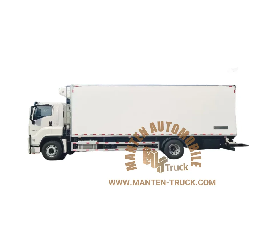 Made-in-China Freezer food transport vehicle eutectic refrigerated truck 12 v compressor freezer truck for sale