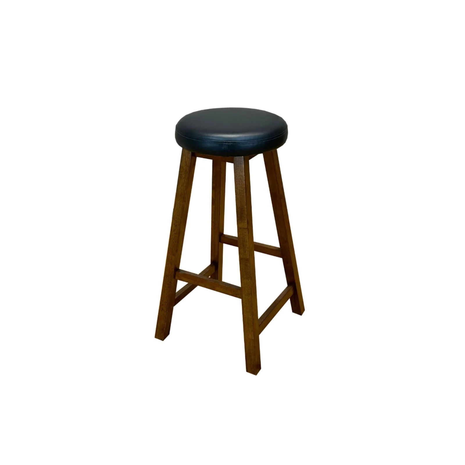 UPH Round Stool equipped with plush padding for extra comfort sturdy and durable design rubberwood & faux leather