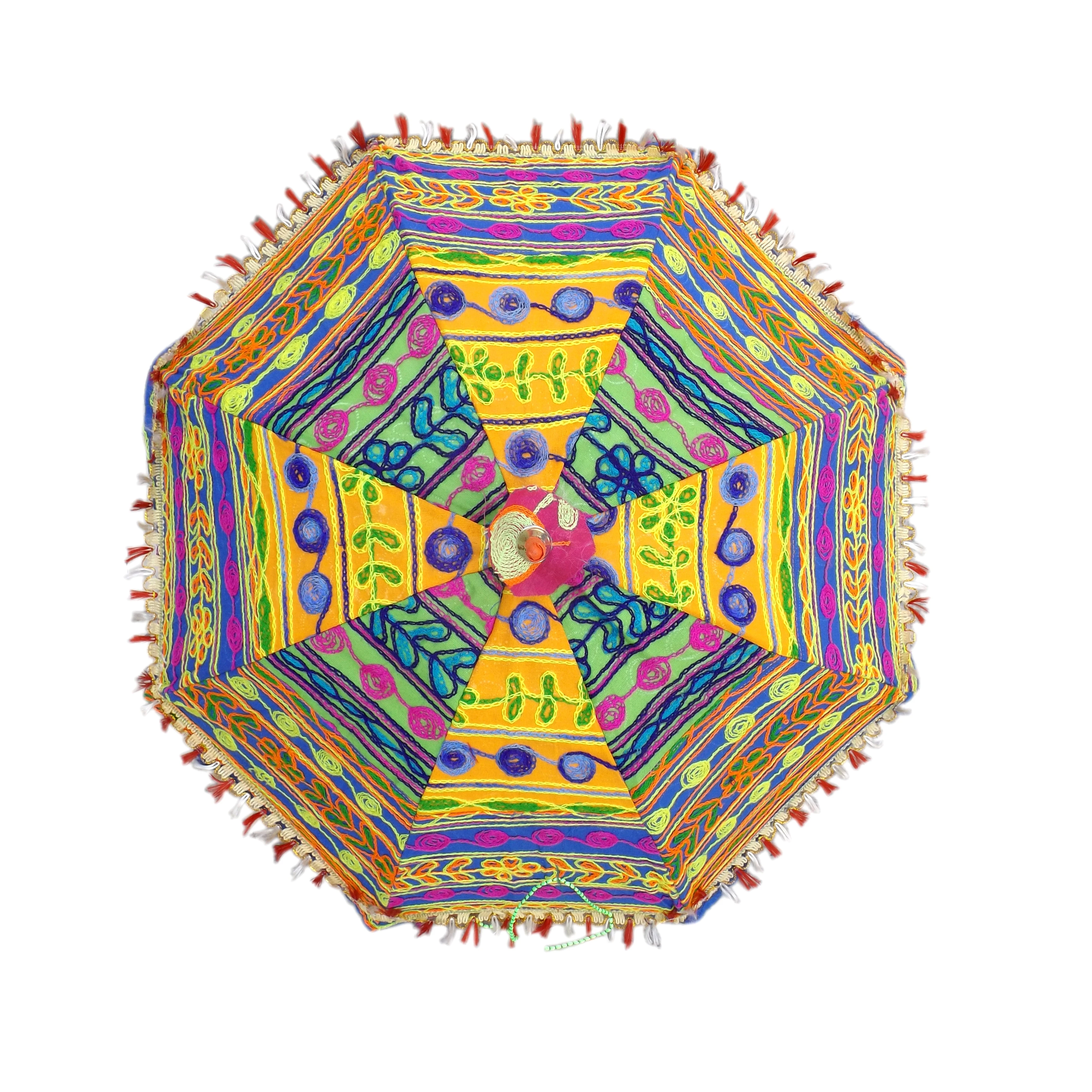 Biggest variety wholesale handwork umbrella with thread embroidery Indian wedding decoration umbrella art