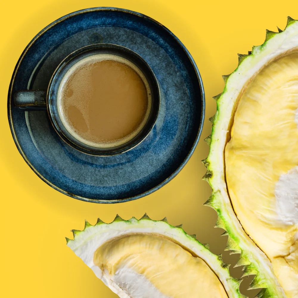Настраиваемый Durian Coffee тайский вьетнамский насыщенный сливочный ароматный высококачественный образец оптовая продажа бесплатный кафе Sau Rieng Vietnam