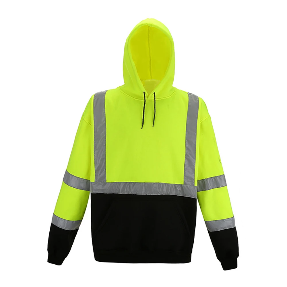 Флисовая толстовка с капюшоном hi vis оптовая продажа хлопковая защитная Рабочая одежда для мужчин рабочая