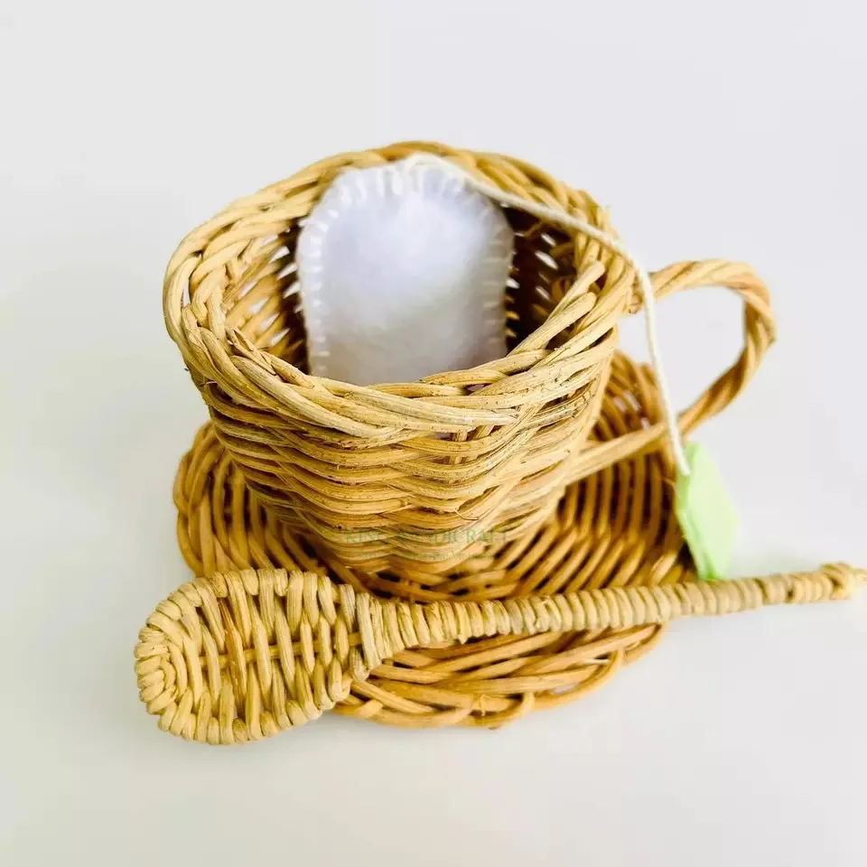 Wholesale kids rattan tea set from Vietnam customized size & color from top handicraft company