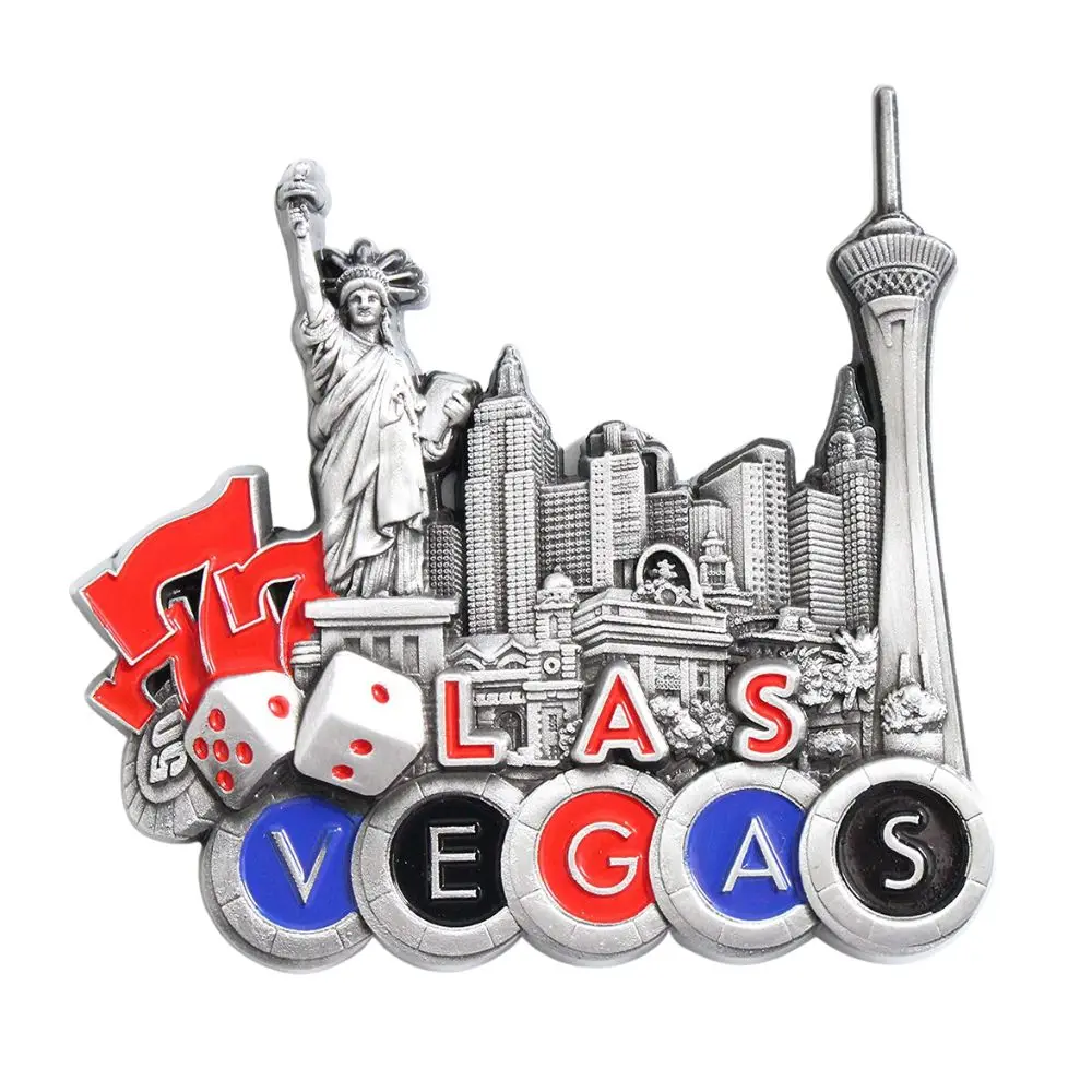 wholesale custom made 3D zinc alloy enamel travel souvenir metal fridge magnet