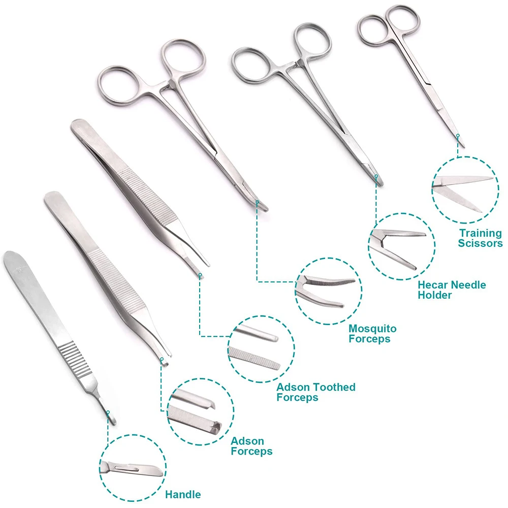 Suture Practice Kit Medical Creations With Training Guide Reusable Silicone Suturing Pad With Tool Kit