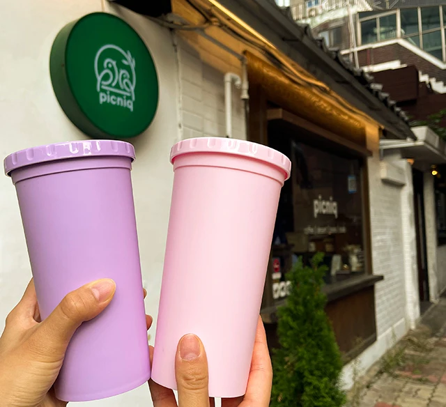 Good Condition with Korea Colored BPA FREE with straw and lid cafe cups Reusable matte color tumbler with lid 16oz