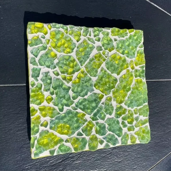 2024 GLASS MOSAIC COASTER  New Design Mother Of Pearl Tea Coffee Round Coasters Arabic Cups Serving