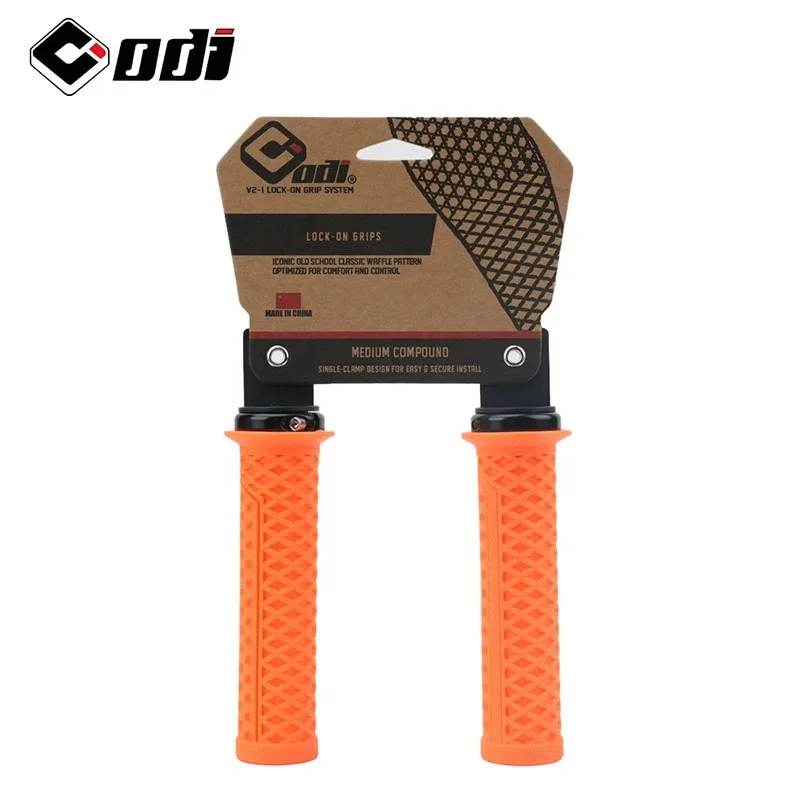 ODI Silicone Handlebar Grips Self-lock Shock Absorbing Bicycle Handles Cover Non-slip BMX DH Bike Grip Ergonomic Rubber Grips