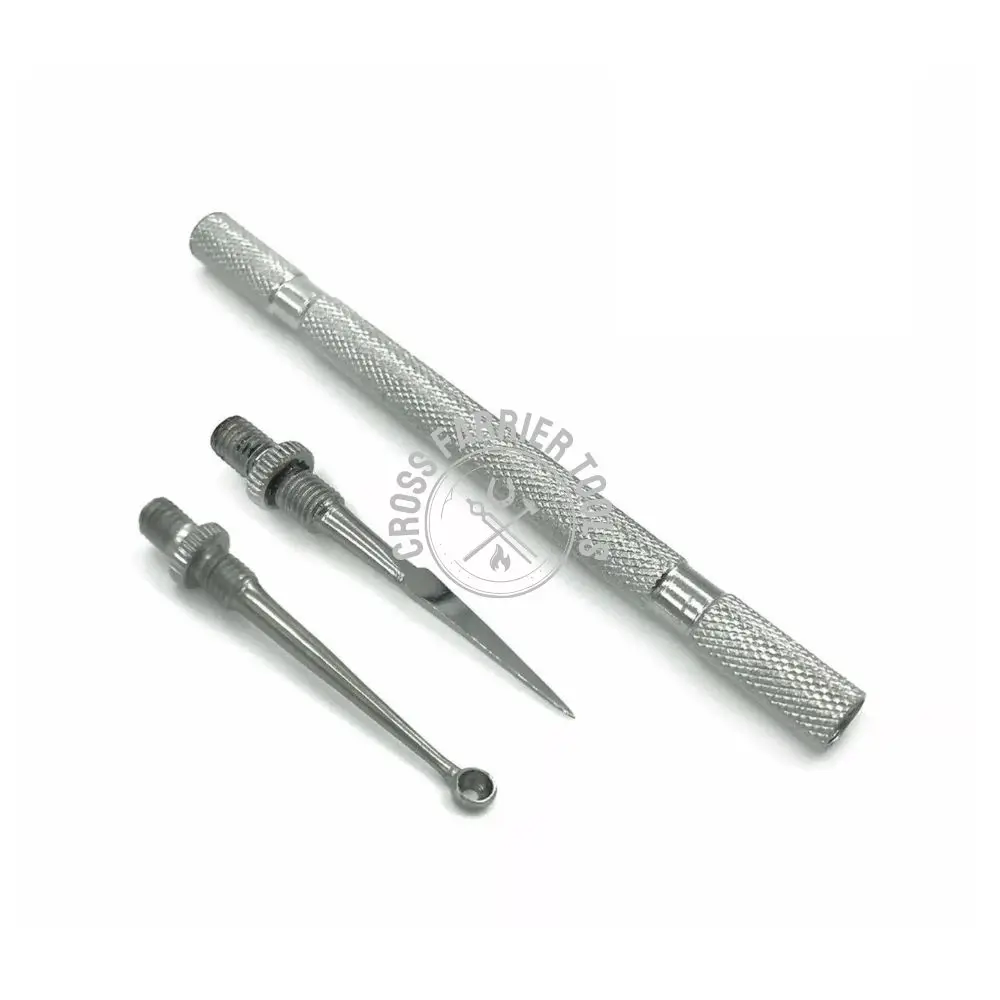 Custom Stainless Steel Lancet Extractor for Face Skin Care Blackhead & Whitehead Acne Spot Remover Tool Kit Black & White