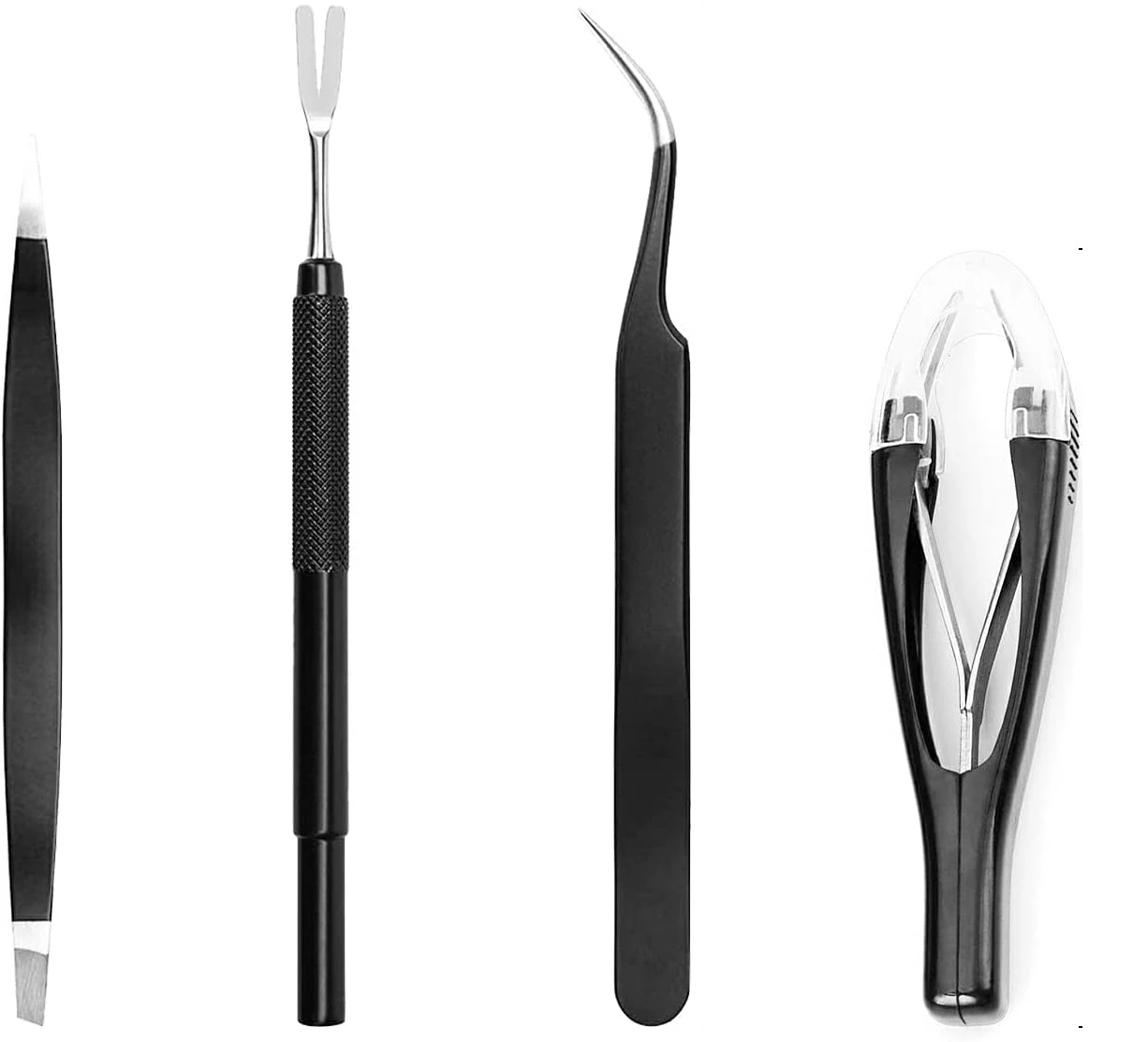 Stainless Steel Custom Size and logo Tick Remover Set Wholesale 4 Pieces Tweezers Tick Removal Tool