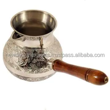Brass Turkish Kettle for Making Tea,Coffee,Can Be Used On Gas,Turkish Coffee Pot