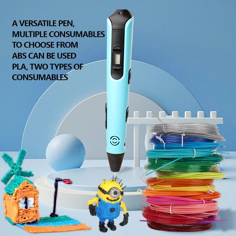 Hot Seller 3D Pen for Children 3D Drawing Printing Pen with LCD Screen Compatible PLA Filament Toys for Kids Christmas Birthday