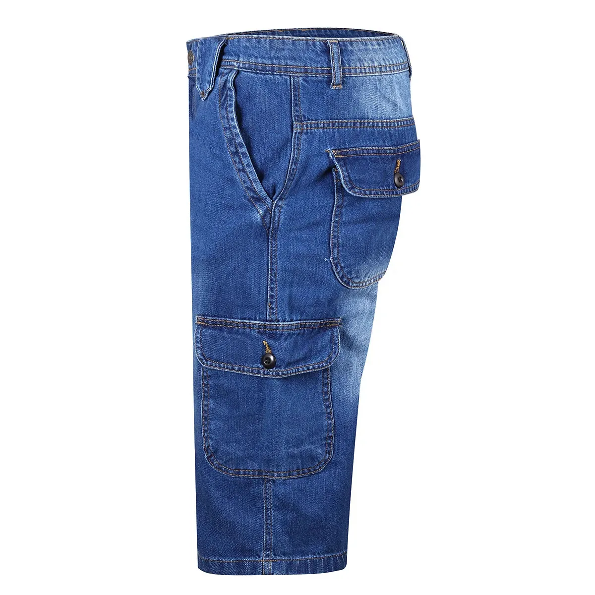 Cargo Shorts 100% Cotton Soft Fabric (Washed) Denim Shorts Men
