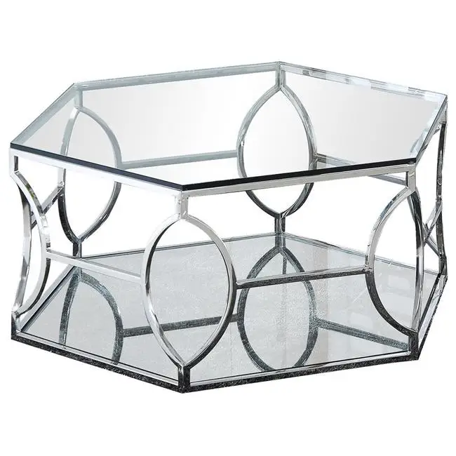 Modern Glass Coffee Table Industrial Furniture For Outdoor (11000004215312)