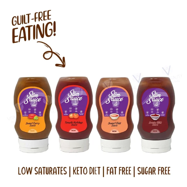 High Quality Sugar Free Slim Sauce Vegan Low calorie Ketchup, BBQ, Sweet Chili Sauce, Curry Sauce, Mayo keto food