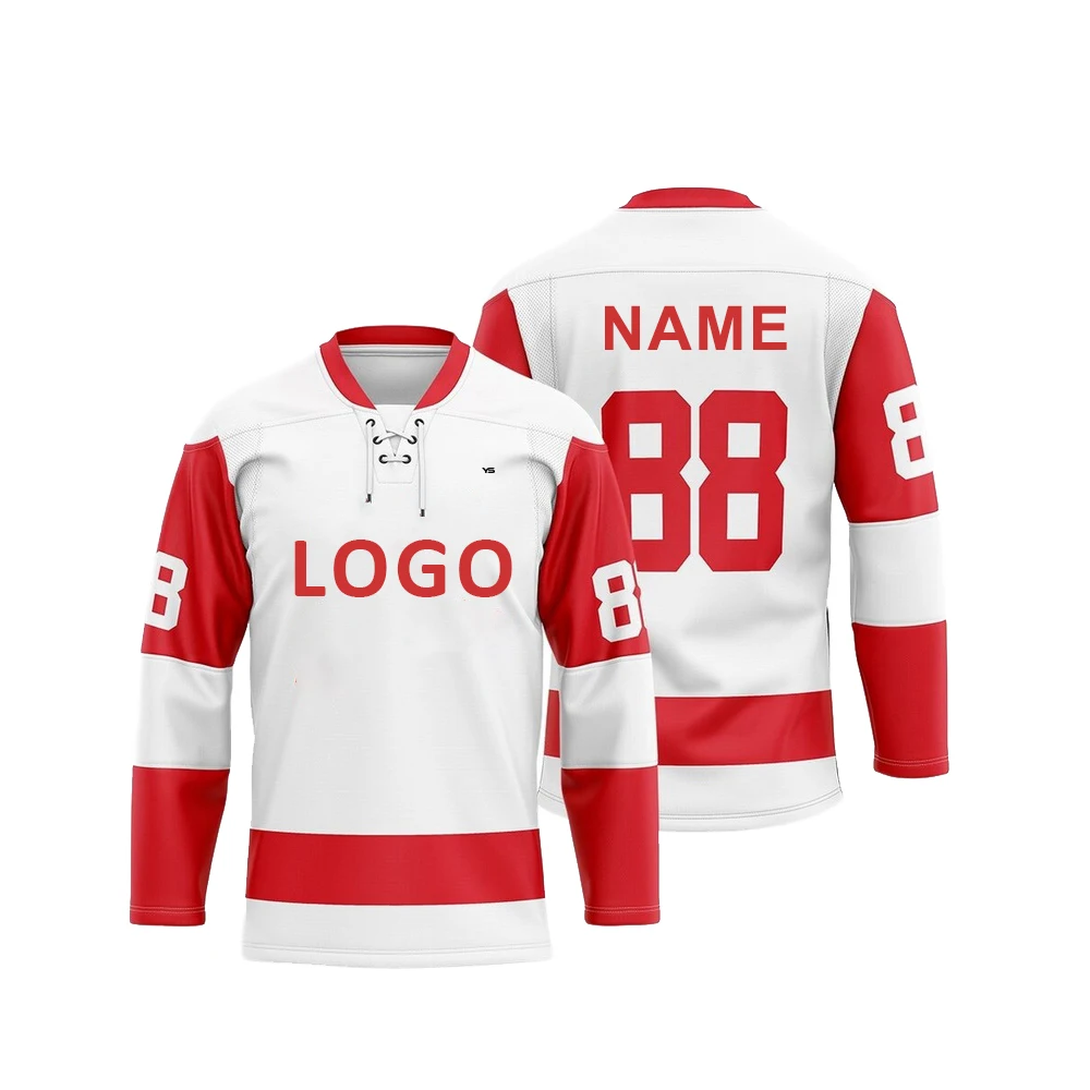 Hockey Jersey Wholesale Custom Blank Embroidered Set Unisex OEM Technics Logo Style Time Lead Sportswear Ice Hockey Jersey