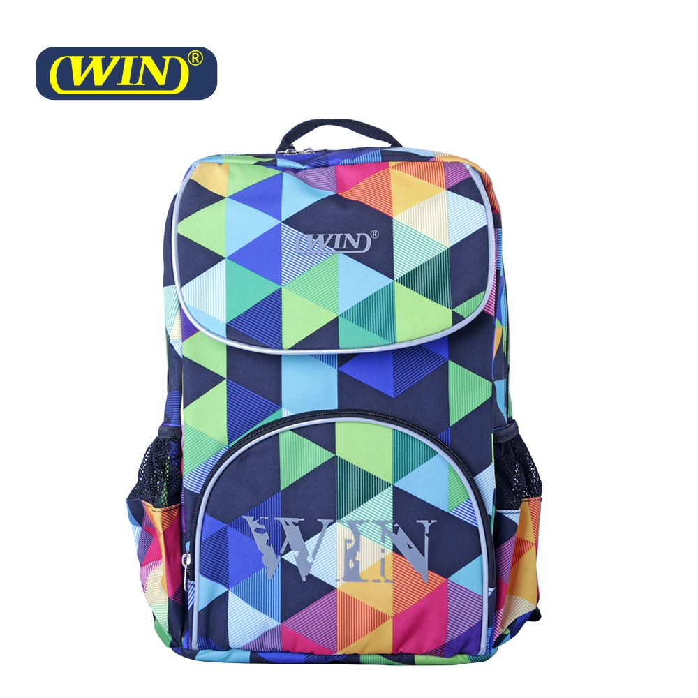 Fashion Printing Large Capacity Reflective Logo School Backpack Bag For Kids