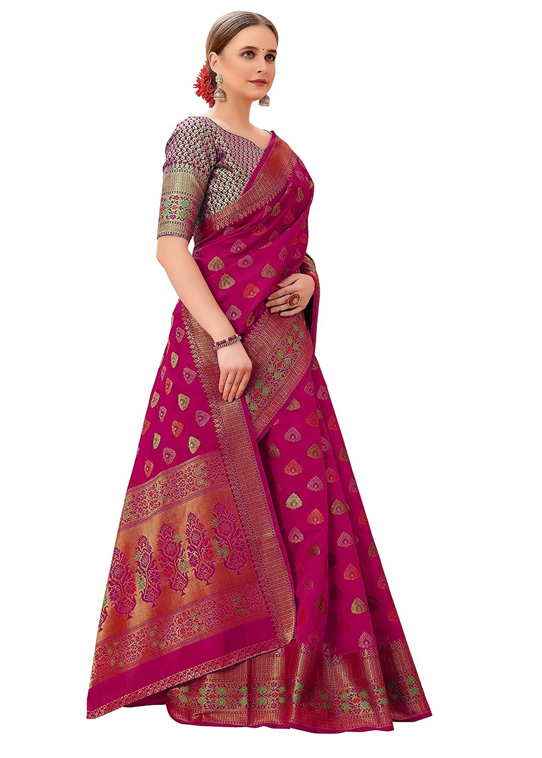 Buy Fancy Organza Fabric Saree of Best Quality From Indian Manufacturer