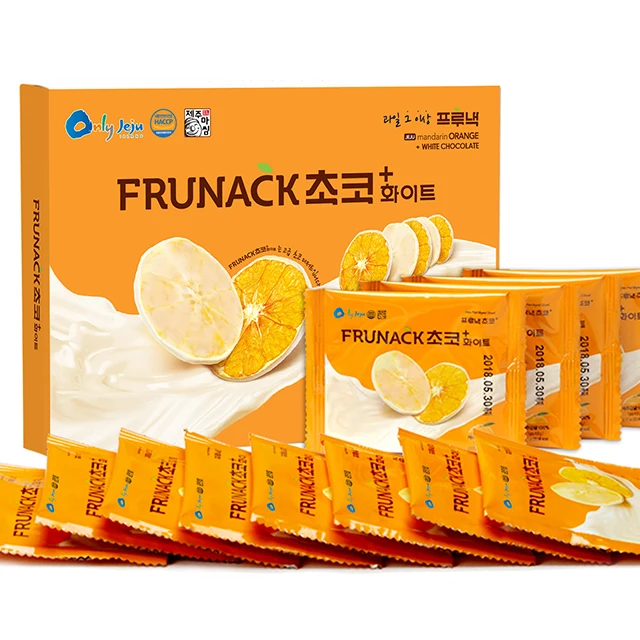 JEJUFARM21 1 FRUNACK белый шоколад 12 штук содержащий корейский Jeju мандарин оранжевый сушеные фрукты